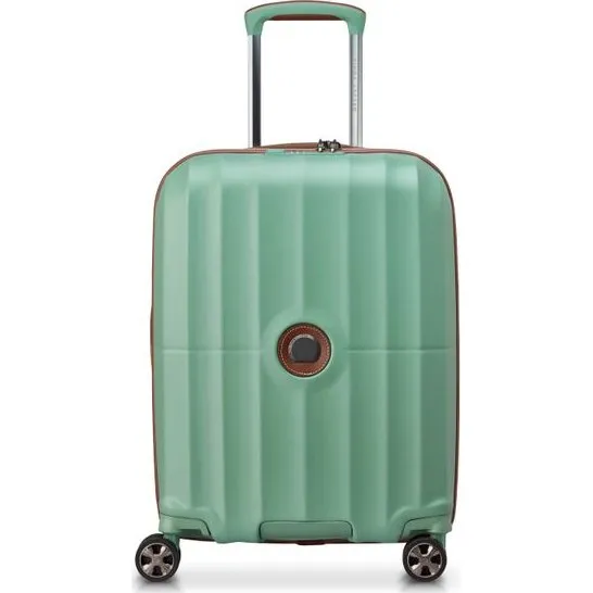 Maleta Delsey Paris Carrousel 2.0 Slim 44L Verde Menta y Marrón