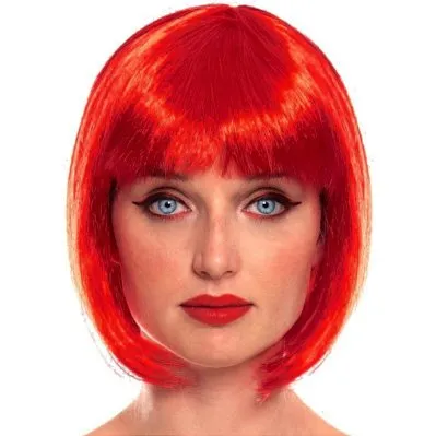 Marca: Peluca Bob Roja Estilo Charleston