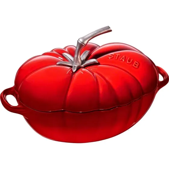 Staub La Cocotte Olla de Hierro Fundido Tomate 25 cm, Rojo