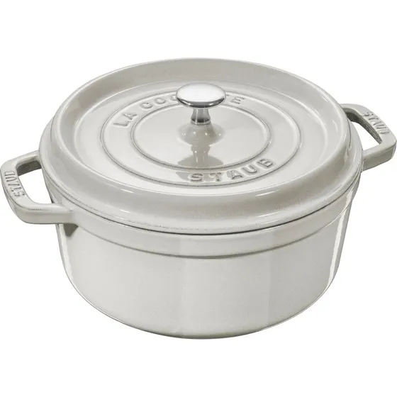 Staub La Cocotte Olla de Hierro Fundido 24 cm - Blanco Trufa