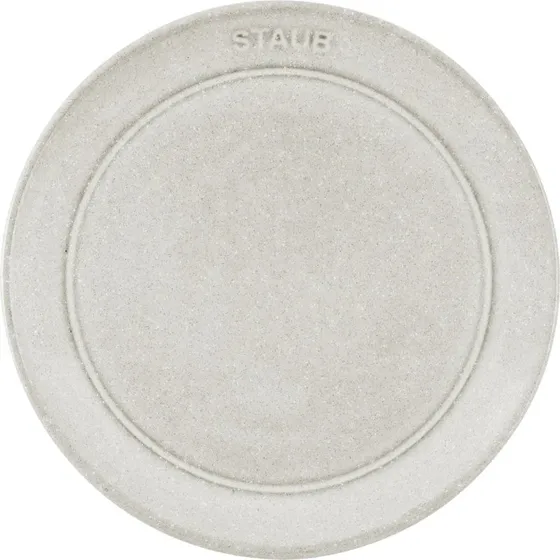 Staub Plato Plano Dining Line 15 cm, Cerámica, Blanco Trufa