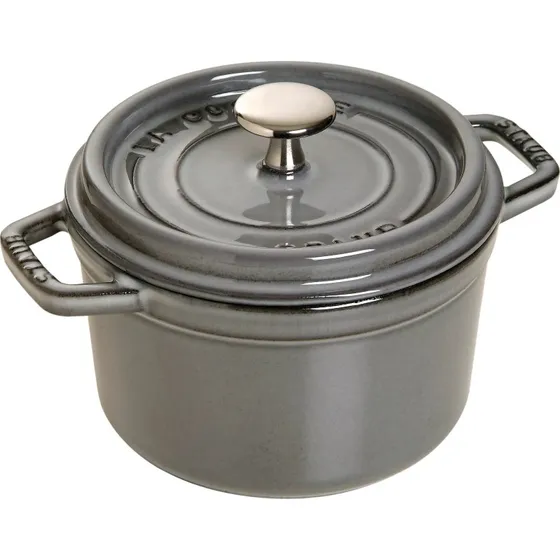 Staub La Cocotte Cacerola de Hierro Fundido 14 cm, Gris Grafito