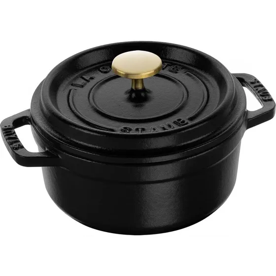 Staub La Cocotte Cacerola de Hierro Fundido 14 cm, Negro