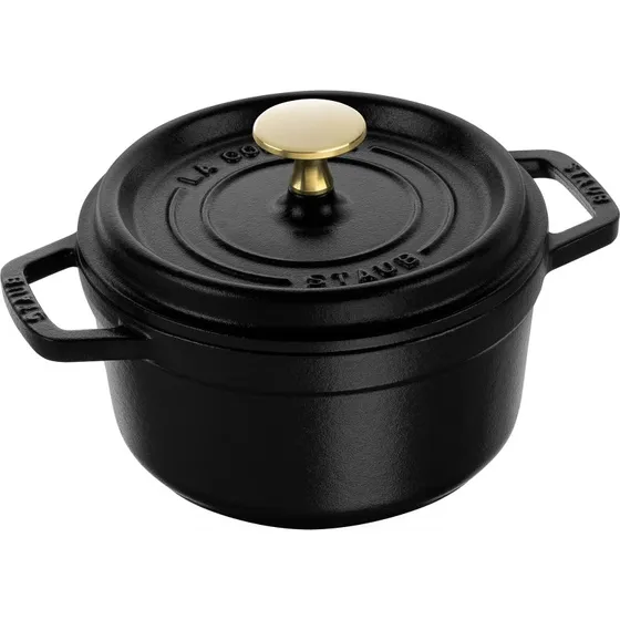 Staub La Cocotte Cacerola de Hierro Fundido 16 cm, Negro