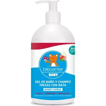 Biocenter Gel Baño y Champú Fresas con Nata 500 ml