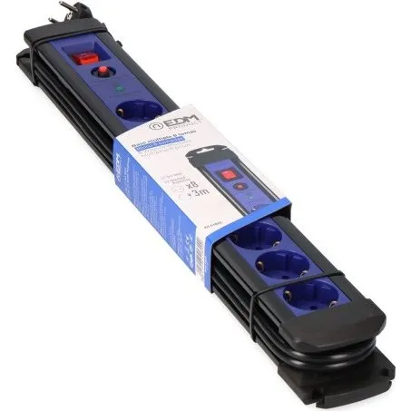 Edm Base Múltiple 8 Tomas 3m 16A con Interruptor y Protección