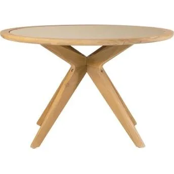 Julieta Mesa Redonda Polycemento Beige Acacia 120 cm