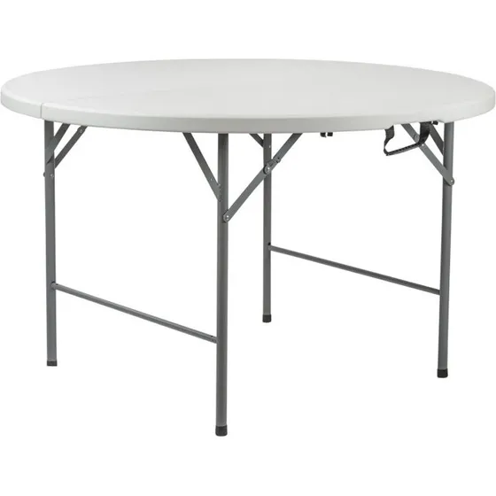 Thinia Home Mesa Plegable Redonda 120x74cm Efecto Granito