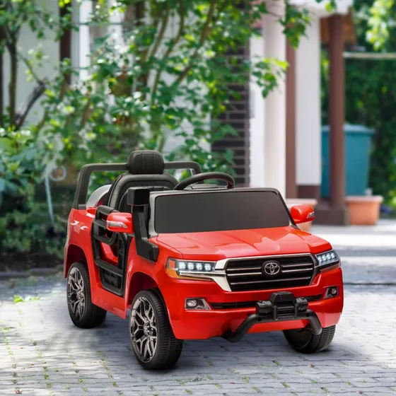 AIYAPLAY Coche Eléctrico Toyota Land Cruiser Rojo