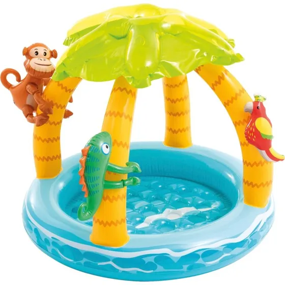 Intex Piscina Tropical con Suelo Acolchado y Toldo