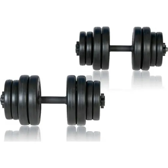 Power Plus Set de Mancuernas 30kg Negro