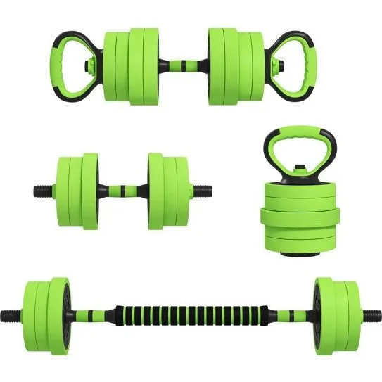 SPORTNOW Mancuernas Ajustables 4 en 1 20kg Verde