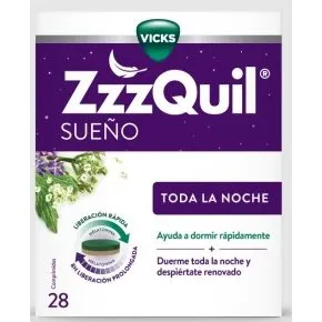ZzzQuil Sueño Toda la Noche con Melatonina 28 Comprimidos
