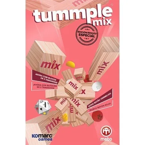 Tummple Mix - Juego de Mesa de Destreza y Bloques de Madera