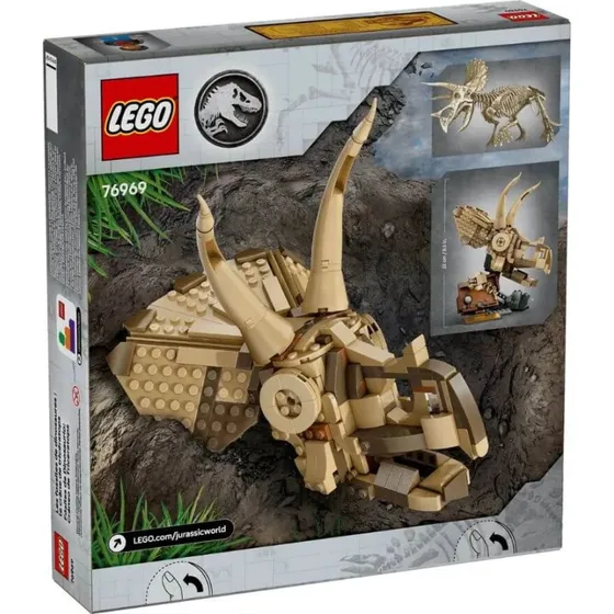 LEGO Jurassic World Fósiles de Dinosaurio: Cráneo de Triceratops 76969
