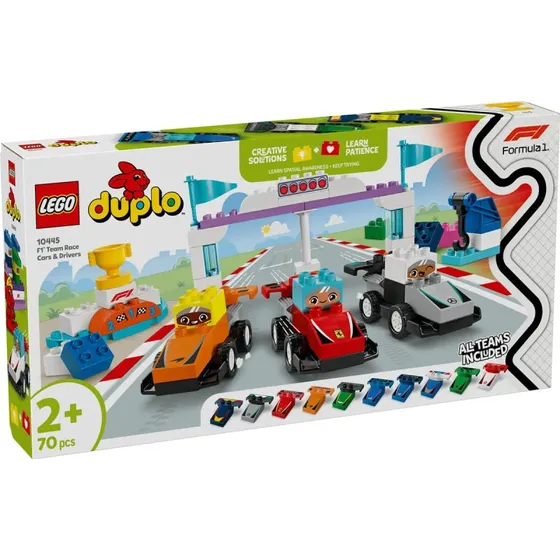 LEGO DUPLO F1 Team: Coches de Carreras y Pilotos (10445)