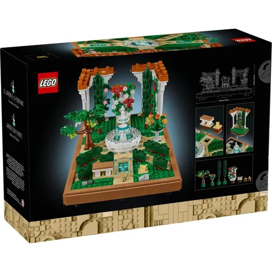 LEGO Icons Jardín con Fuente 10359 - Set de Construcción para Adultos