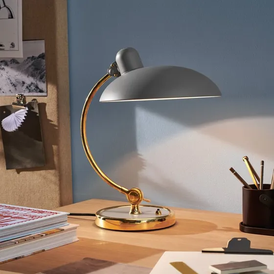 Lámpara de mesa Fritz Hansen Kaiser Idell Luxus - Gris/Messi