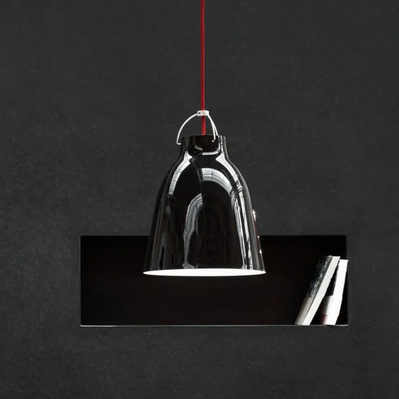 Fritz Hansen Lámpara Colgante Caravaggio P2 Negro Brillante