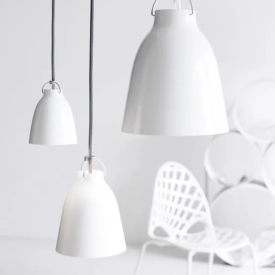 Fritz Hansen Lámpara Colgante Caravaggio P1 Blanco Brillante