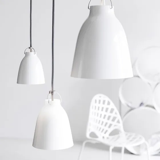 Fritz Hansen Lámpara Colgante Caravaggio P2 Blanco Brillante