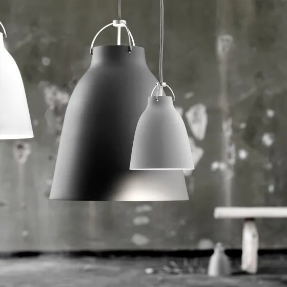 Fritz Hansen Lámpara Colgante Caravaggio P1 Gris Mate