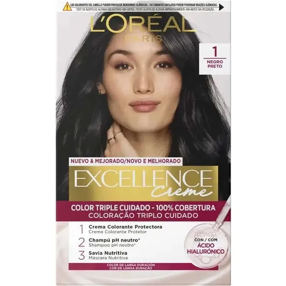 L'Oréal Paris Excellence Creme Tinte Permanente - Tono 1 Negro
