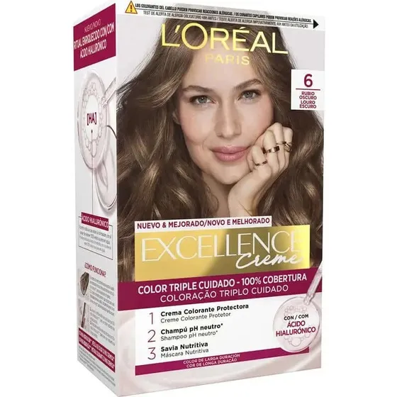 L'Oréal Paris Excellence Creme Tinte Permanente - Tono 6 Rubio Oscuro