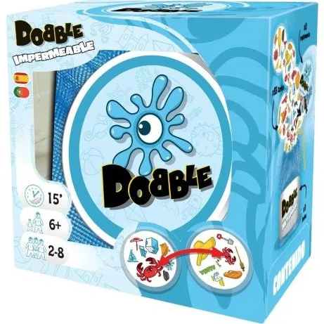 Dobble Waterproof de Asmodee - Juego de Cartas Impermeable