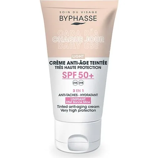 BYPHASSE Crema Facial Antiedad SPF50+ Color Medium 50 ml