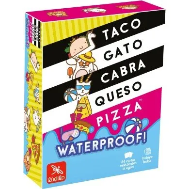 Lúdilo Taco, Gato, Cabra, Queso, Pizza Waterproof - Juego de Cartas