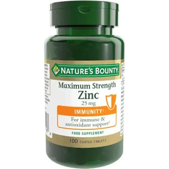 Nature's Bounty Zinc Máxima Potencia 25 mg - 100 Comprimidos