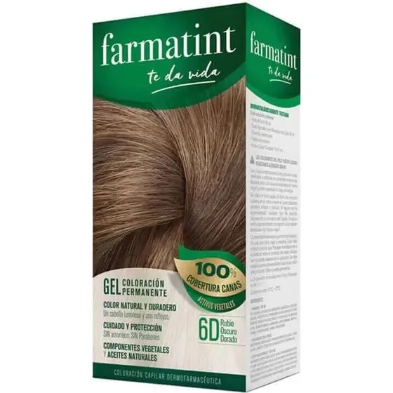 Farmatint Gel Colorante Permanente Rubio Dorado Oscuro 6D