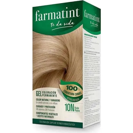 Farmatint 10N Rubio Platino Tinte Capilar Permanente sin Amoníaco