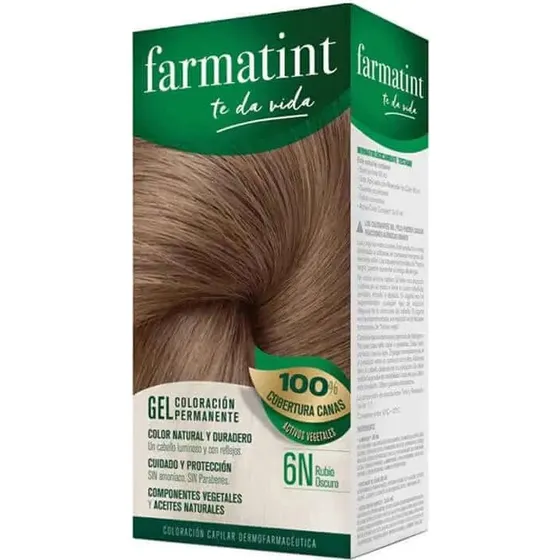 Farmatint Gel Colorante Permanente 6N Rubio Oscuro