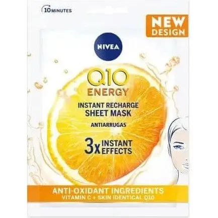 NIVEA Q10 Energy Mascarilla de Tejido Antiarrugas y Energizante