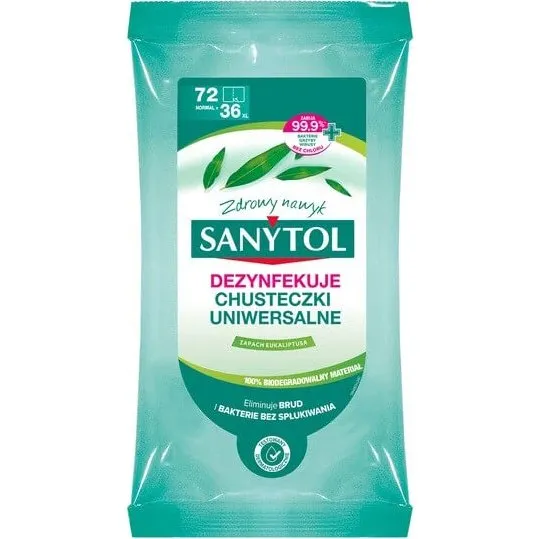 Sanytol Toallitas Multiusos para Limpiar y Desinfectar, 36 uds