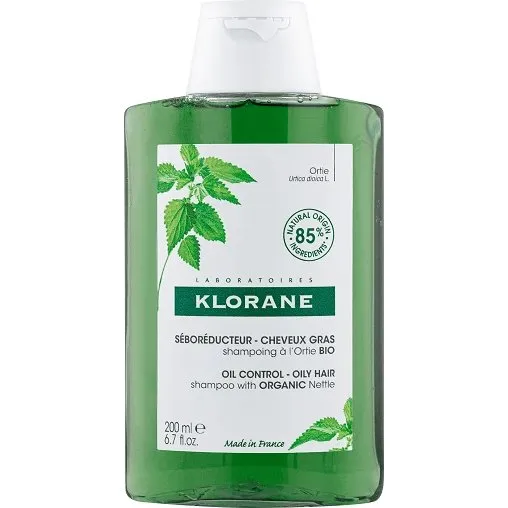 Klorane Champú de Ortiga Bio para Cabello Graso, 200 ml