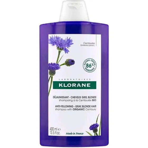 Klorane Centaurea Champú Antiamarilleo para Cabellos Grises o Blancos 400ml