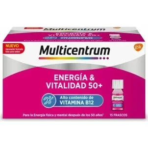Multicentrum Energía y Vitalidad 50+ 15 Frascos Sabor Frambuesa