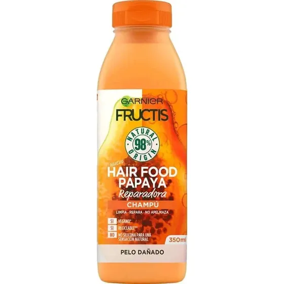 Garnier Fructis Hair Food Papaya Champú 350 ml para Cabello Dañado