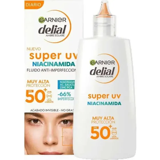 Garnier Delial Super UV Niacinamida FPS50+ Crema Fluida Anti-Imperfecciones