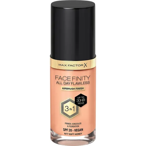 Max Factor Facefinity All Day Flawless 3in1 Foundation N77 Soft Honey