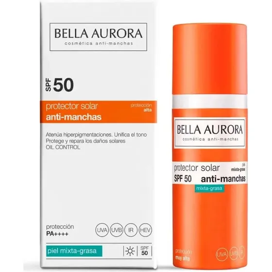 Bella Aurora Protector Solar Anti-Manchas SPF50 Piel Mixta-Grasa 50ml