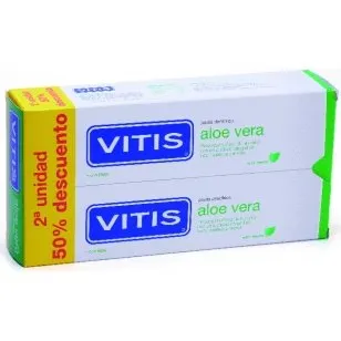 Vitis Duplo Aloe Vera Pasta Dentífrica Sabor Menta, 2 x 150ml