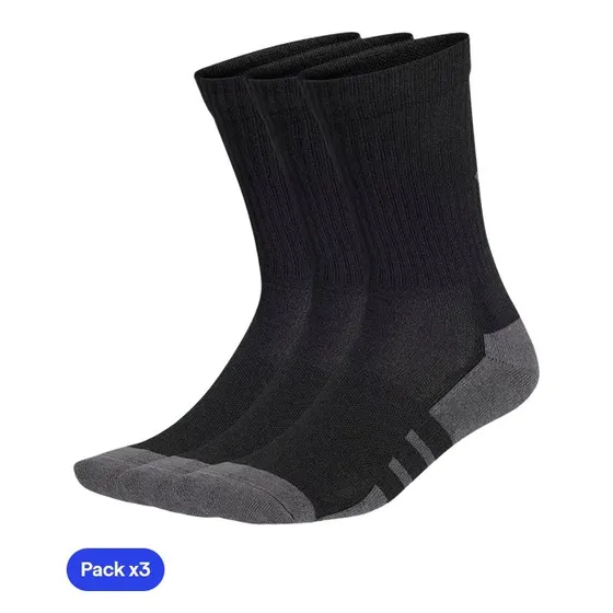 adidas Ess Cc Crew 3P Calcetines de Fitness Negro/Gris