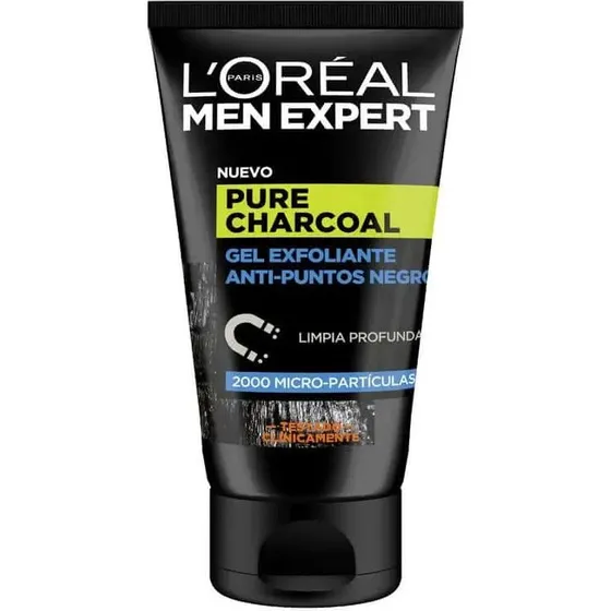 L'Oréal Paris Men Expert Pure Charcoal Gel Exfoliante Anti-Puntos Negros 100 Ml