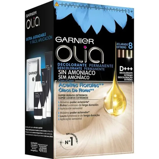 Garnier Olia Decolorante Permanente Sin Amoníaco Aclarado Extremo N8