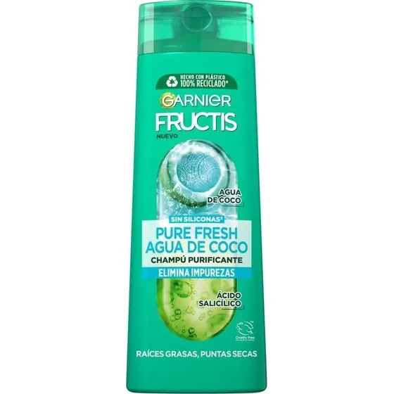 Garnier Fructis Pure Fresh Agua de Coco Champú 380 ml