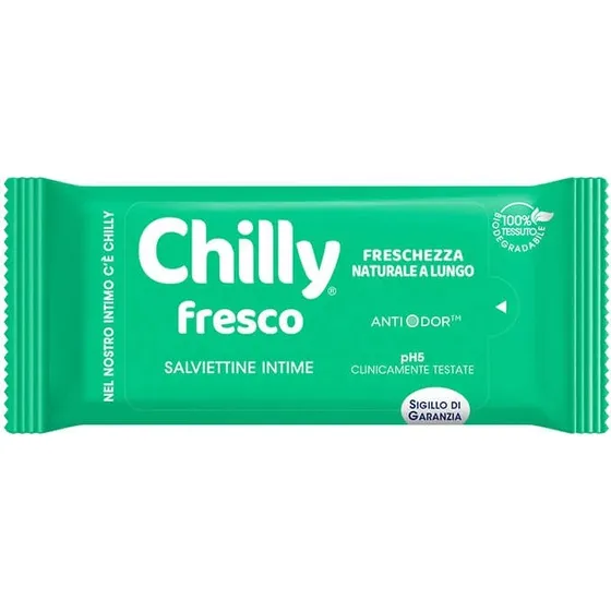 Chilly Toallitas Íntimas Fresh con Mentol Natural - 12 Unidades